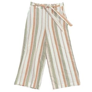 Rachel Zoe Linen Multicolor Striped Pants
